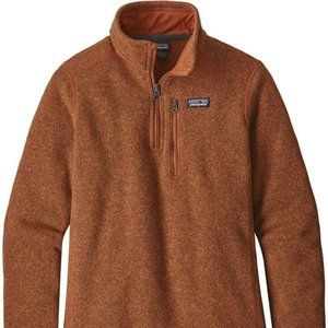 Patagonia Better Sweater 1/4 Zip Burnt Orange Pullover Men's Small